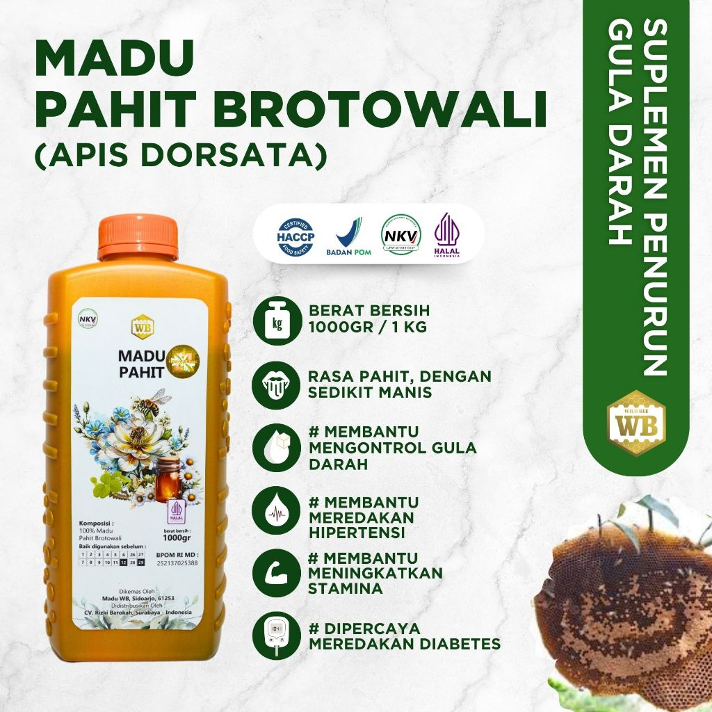 

WB Wild Bee - Madu Pahit Brotowali / Lebah Apis Dorsata - Wild Bee - Beli 10 Gratis 1