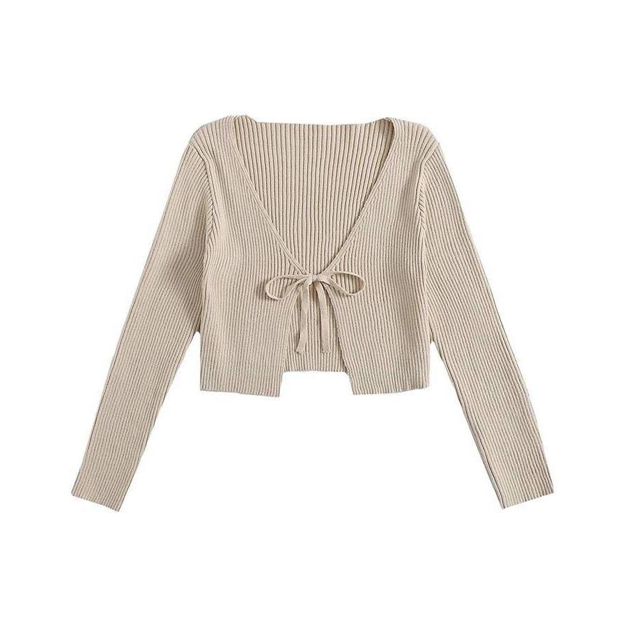 CARDIGAN CROP VNECK RIB KNIT LENGAN PANJANG - CARDIGAN ANAK PEREMPUAN MATERIAL RIB KNIT USIA 1-12 TA