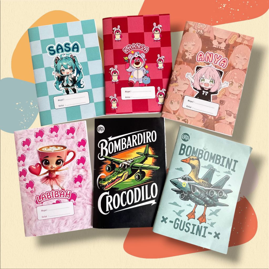 

BUKU TULIS CUSTOM ISI 38lbr BISA PAKAI FOTO