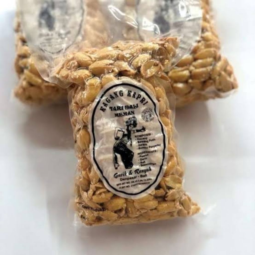 

PAKET 25 BUNGKUS / 50 BUNGKUS KACANG KAPRI TARI BALI MEMAN. ORIGINAL PABRIK BALI. OLEH OLEH BALI