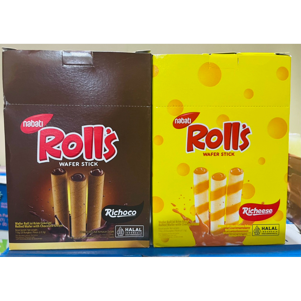 

Nabati Rolls Wafer Stick 1box isi 20pcs