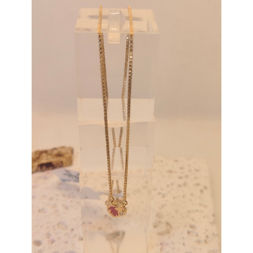 kalung anak emas 8k model variasi rantai italy love mt.putih