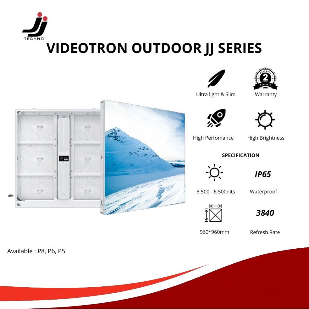 Videotron Outdoor P10.66 / P8 / P6 Tes Series JJ TECHNO