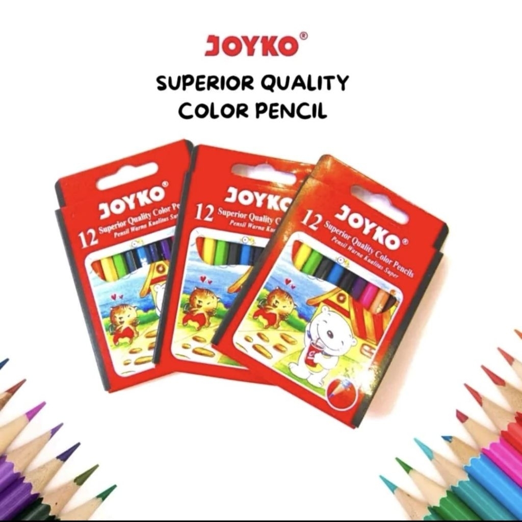 

Joyko Pensil Warna 12 Warna CP-S12 Super Quality Colours Pencil