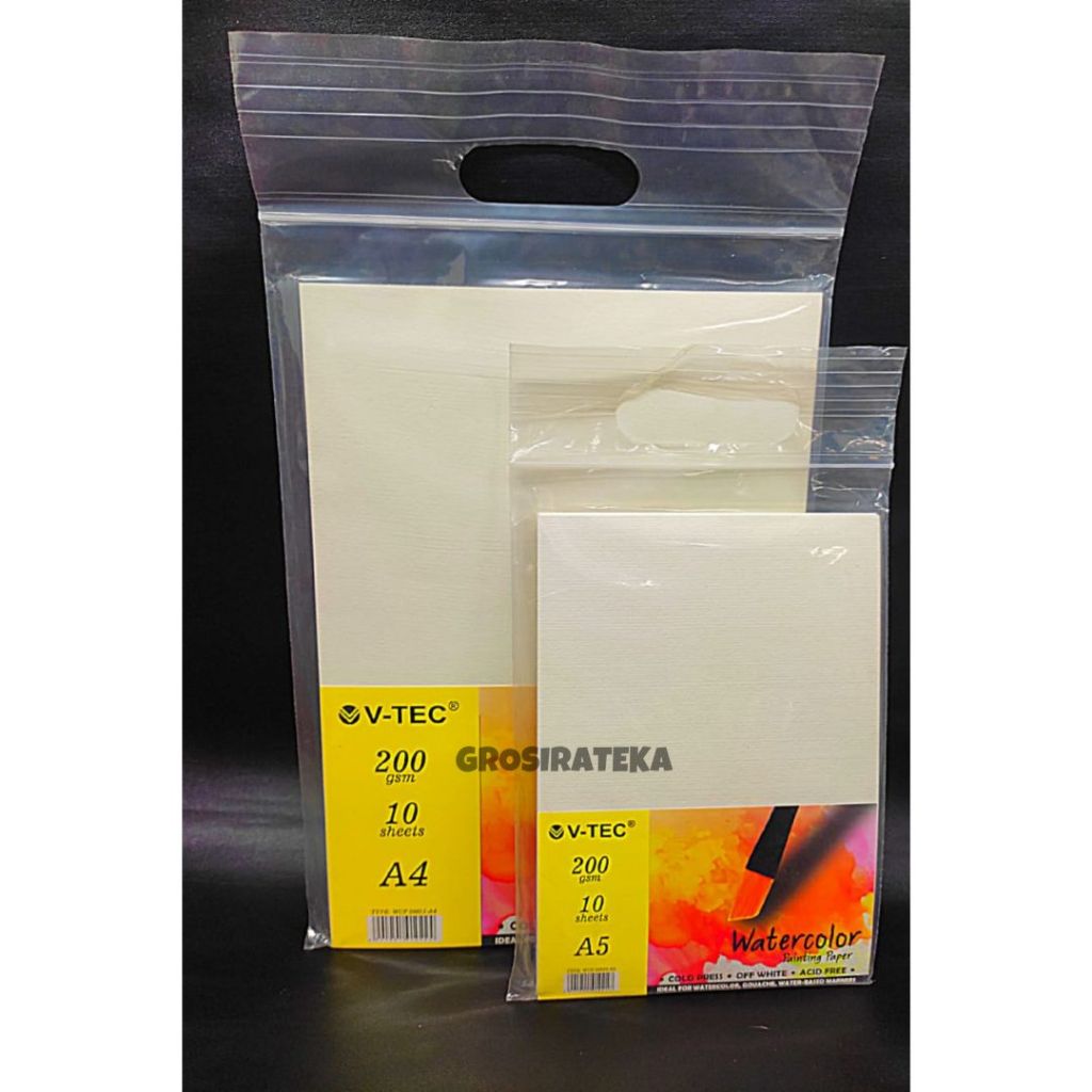 

KERTAS LUKIS, WATERCOLOR PAPER WCP 20011 A4 200GR V-TEC