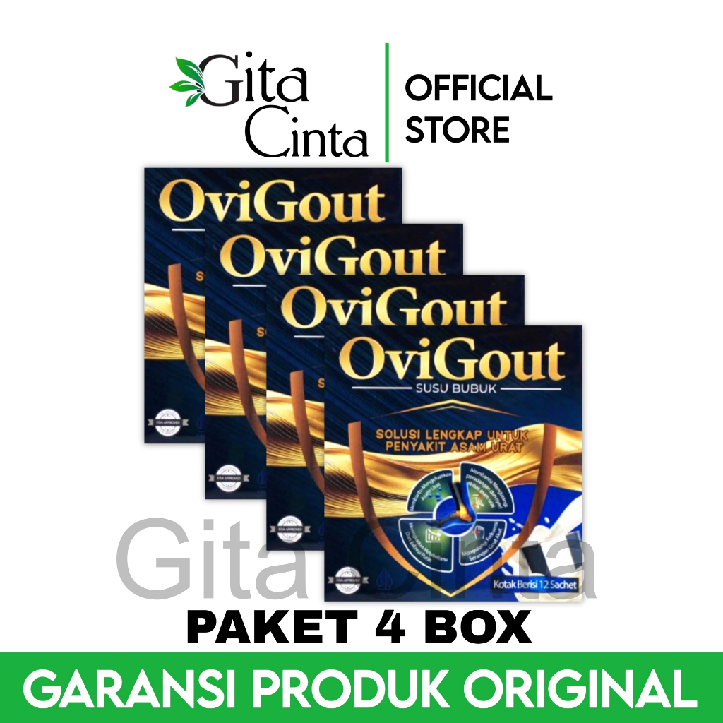 

4 Box Ovigout Susu Nyeri Sendi Dan Asam Urat Original Asli