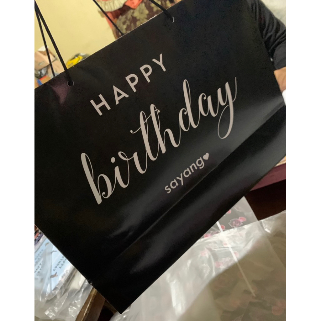 

express paperbag teks bahan tebal kado hadiah ulang tahun kado pacar pasangan