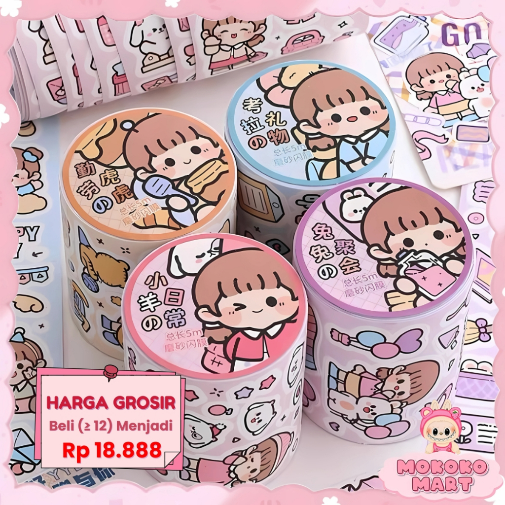 

MM 5M Washitape Masking Graffiti Tape Roll Dodogirl DIY Washi Tape Masking Tape Selotip Mini TLD132