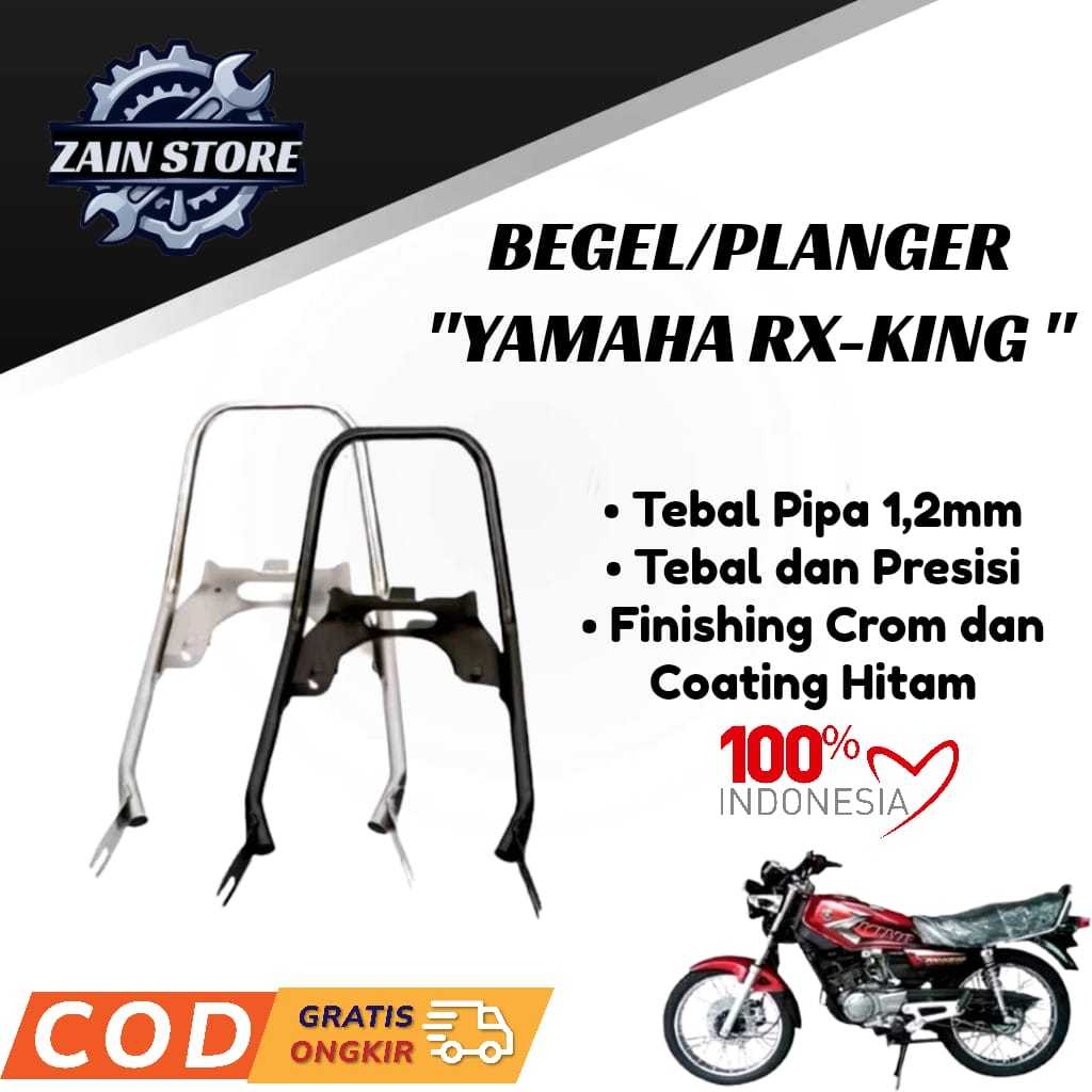 Yamaha Behel RX King Belakang Standard Model Original Crom Hitam Murah