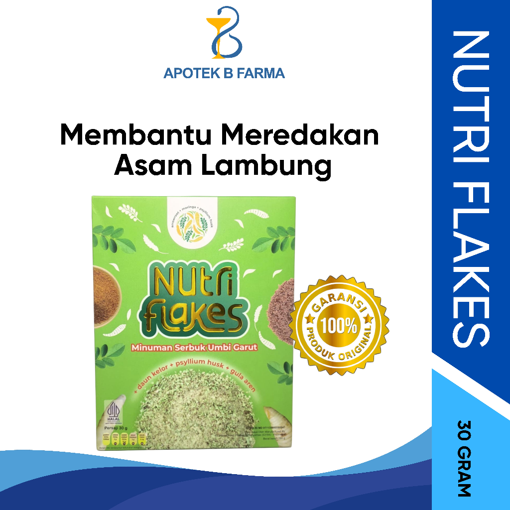 

Nutriflakes Sereal Umbi Garut Membantu Meredakan Asam Lambung Paket 1 Box