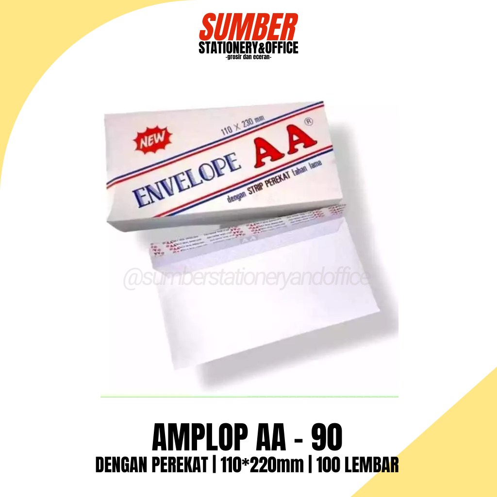 

Amplop putih AA panjang / amplop polos No. 90 (100 lembar)