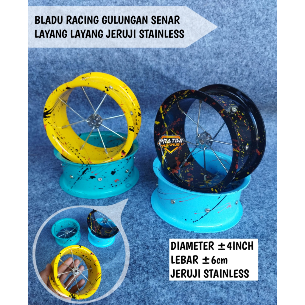 BLADU RACING BLADU PENGGULUNG SENAR LAYANGAN "4in" GULUNGAN SENAR LAYANG LAYANG TERLARIS