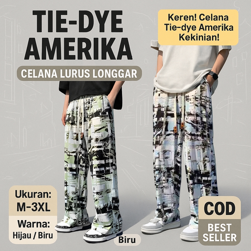 Hip hop baggy pants Celana Panjang Pria Y2K hip hop baggy pants Korea Style Celana Pria Kasual Motif