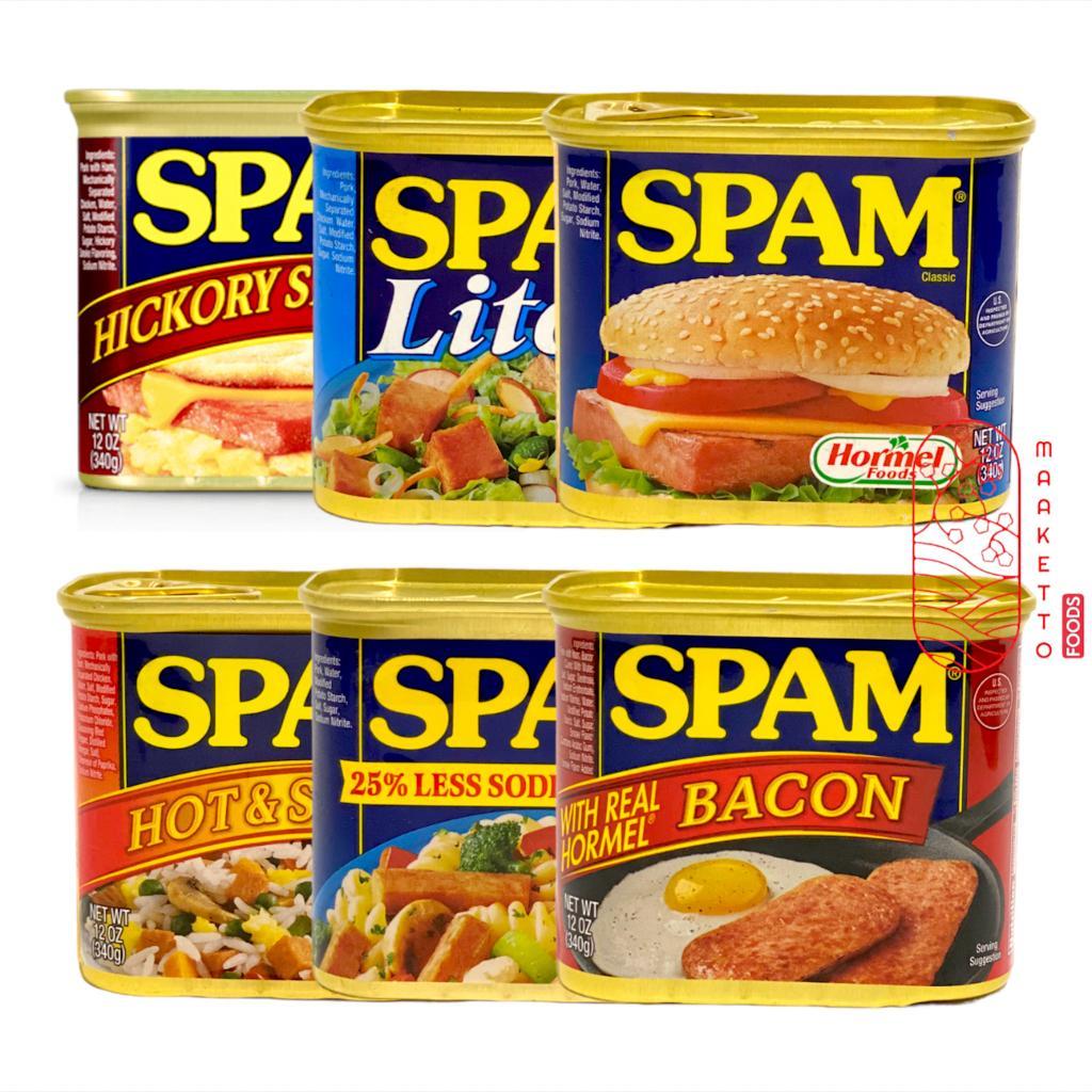 

SPAM Hormel Classic Bacon Lite Less Sodium / SPAM Daging Babi Kaleng 340gr