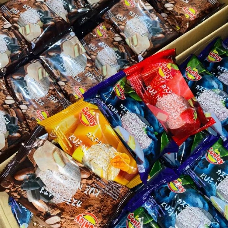 

Mochi Nagasaki paket isi 8/12/16 pcs rasa MIX stroberi, coklat, blueberi dan mangga