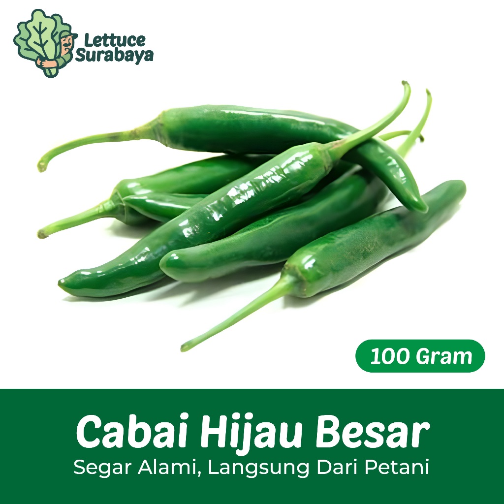 

Cabai Hijau Besar Fresh 100 Gram