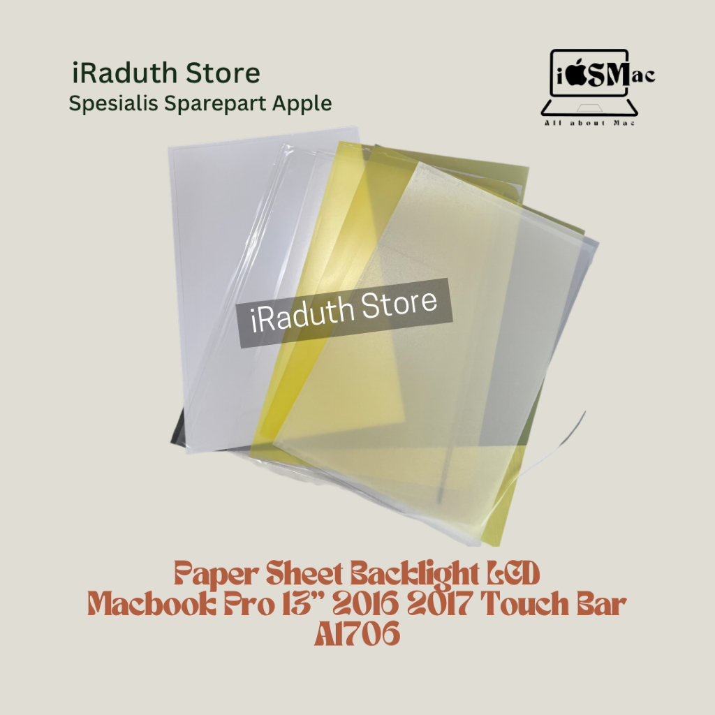 Paper Sheet Backlight LCD Macbook Pro 13” 2016 2017 Touch Bar A1706