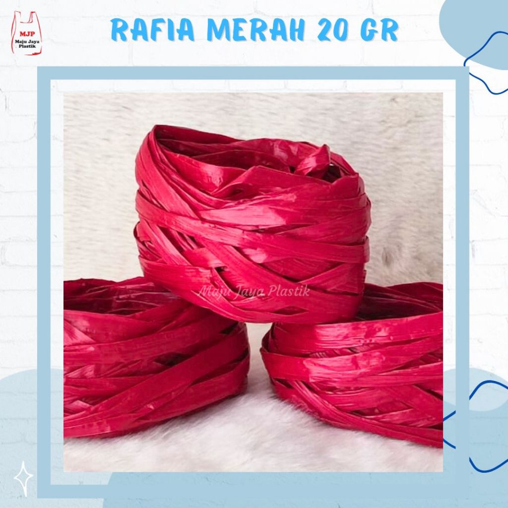 

Rafia Merah 20gr Tali Rafia Plastik Serbaguna untuk Ikat & Kerajinan
