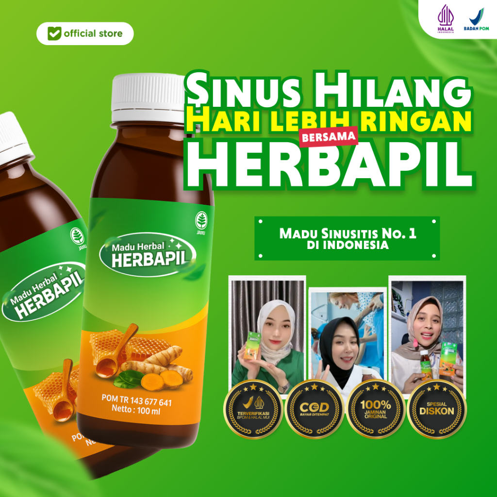 SINUSITIS REDA DENGAN HERBAPIL SUDAH BPOM