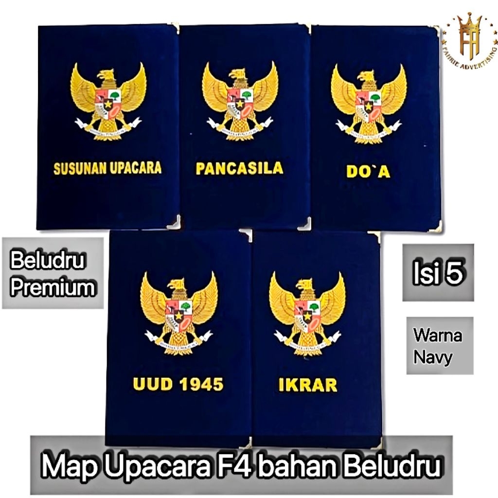 

MAP UPACARA BELUDRU WARNA BIRU DONKER/NAVY F4 SABLON DTF PREMIUM