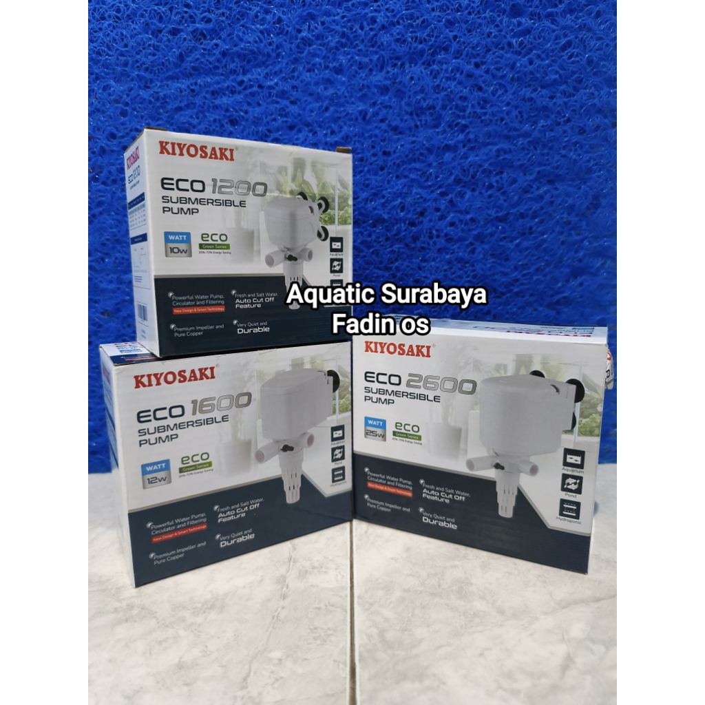 POMPA CELUP AQUARIUM POWERHEAD KIYOSAKI ECO 1200 1600 2600 WATER PUMP FILTER AQUARIUM HEMAT DAYA EKO