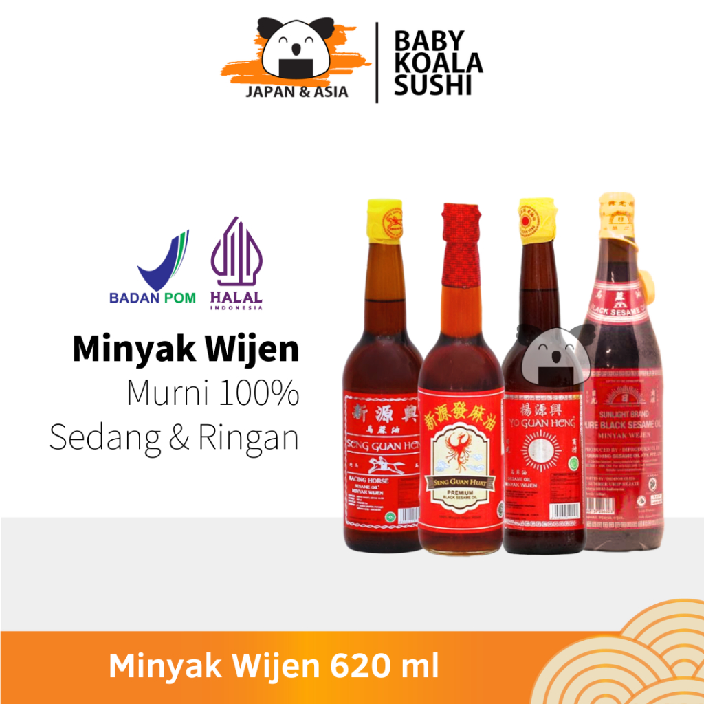 

MINYAK WIJEN Sesame Oil 620 ml Halal │ Matahari Kuda Poenix | Sunlight Brand Wijen Hitam