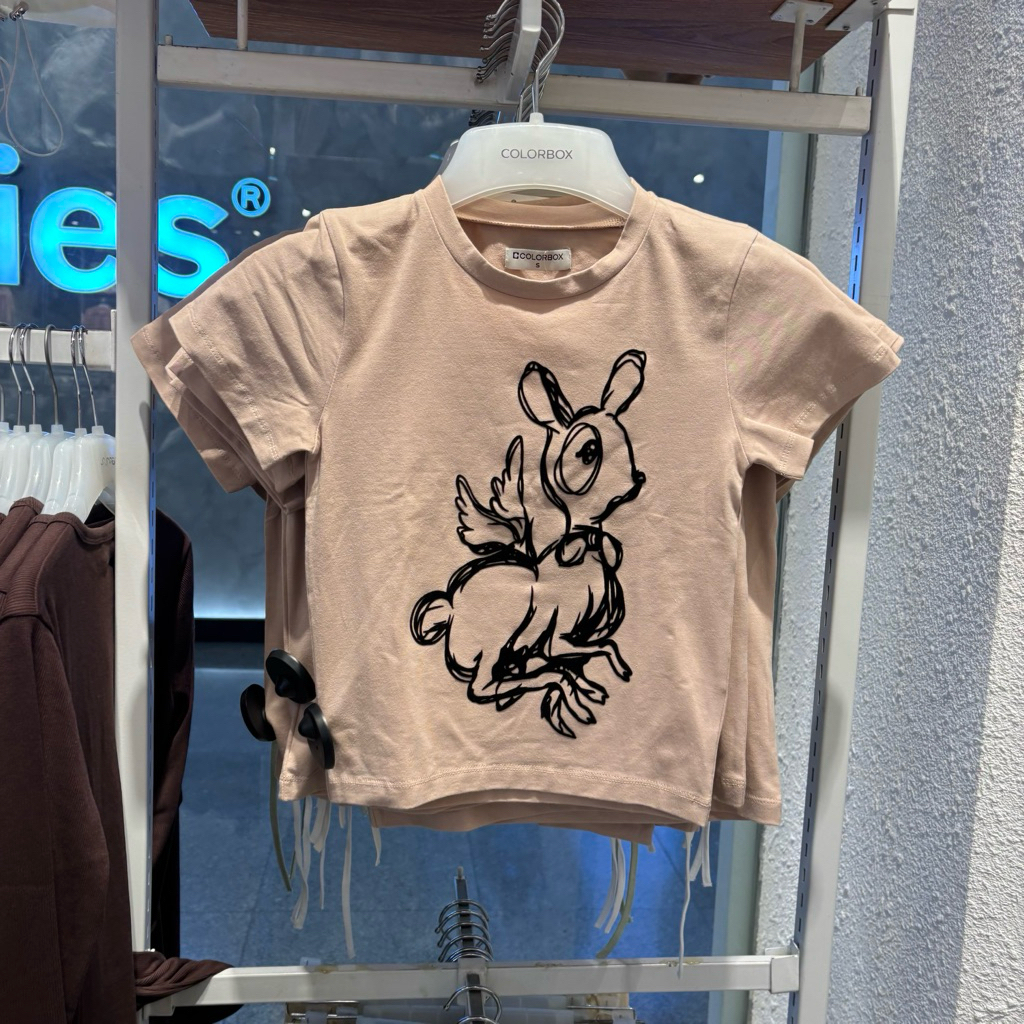 kaos crop lengan pendek colorbox sale