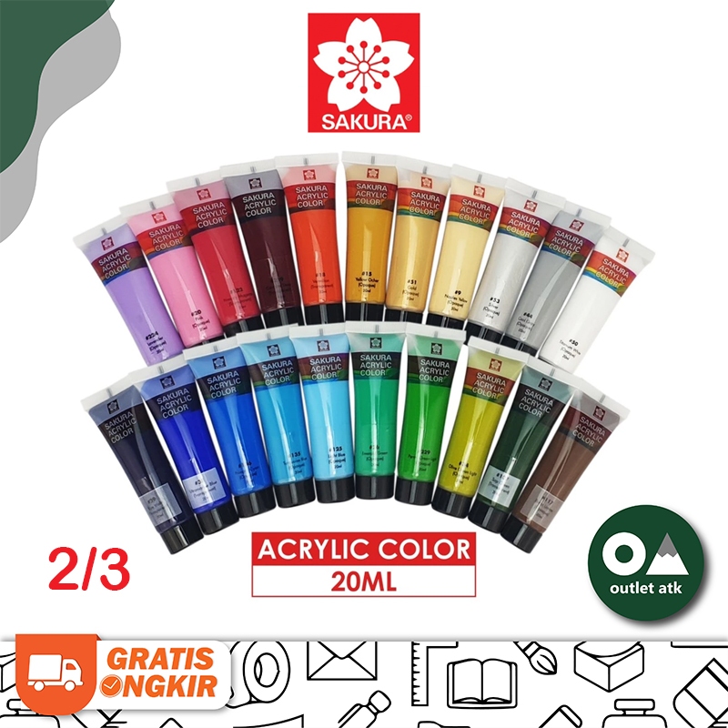 

Cat Akrilik Sakura Acrylic Paint 20ml Ori Jepang 2/3