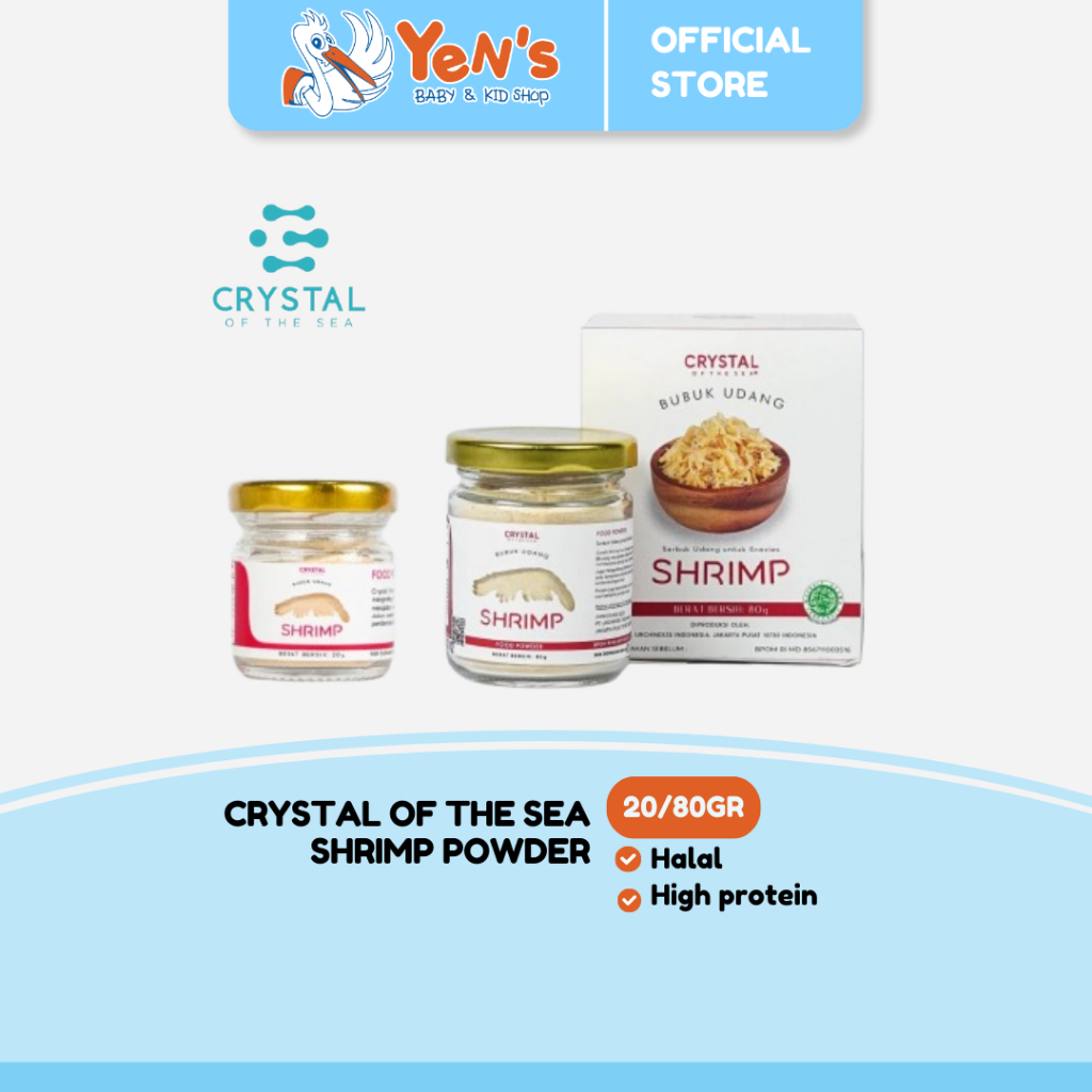 

Crystal of the Sea | Shrimp Powder (20GR) (80GR) | Bubuk Udang Rebon | Bubuk Umami Udang Bumbu MPASI