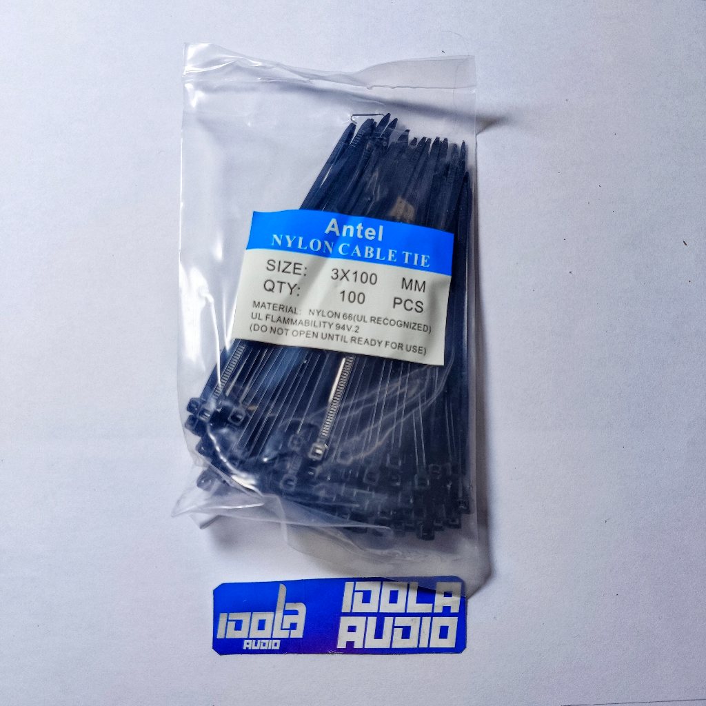 

Kabel TIS 3 x 100 mm (Warna Random Hitam - Putih) VARIASI Merek ANTEL| Tie Kabel Ukuran 3x100 mm
