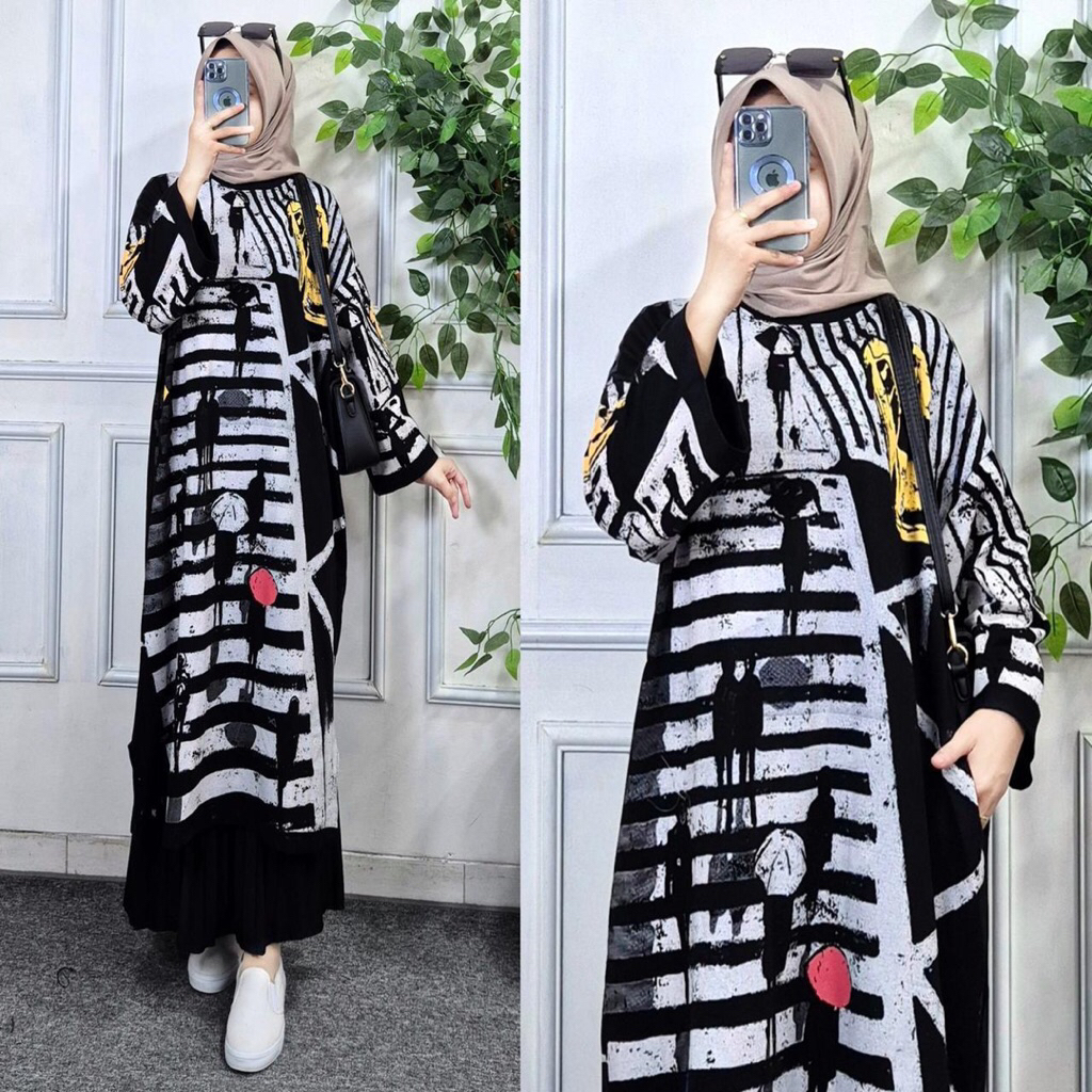 tunik kaos import motif