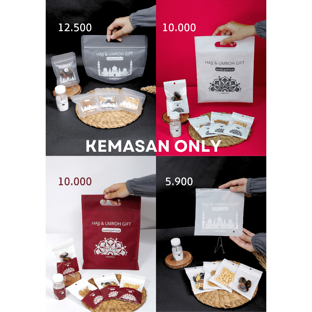 

KEMASAN ONLY Oleh-Oleh Umroh & Haji / Hadiah Umroh / Oleh-Oleh Umroh / Oleh-Oleh Haji
