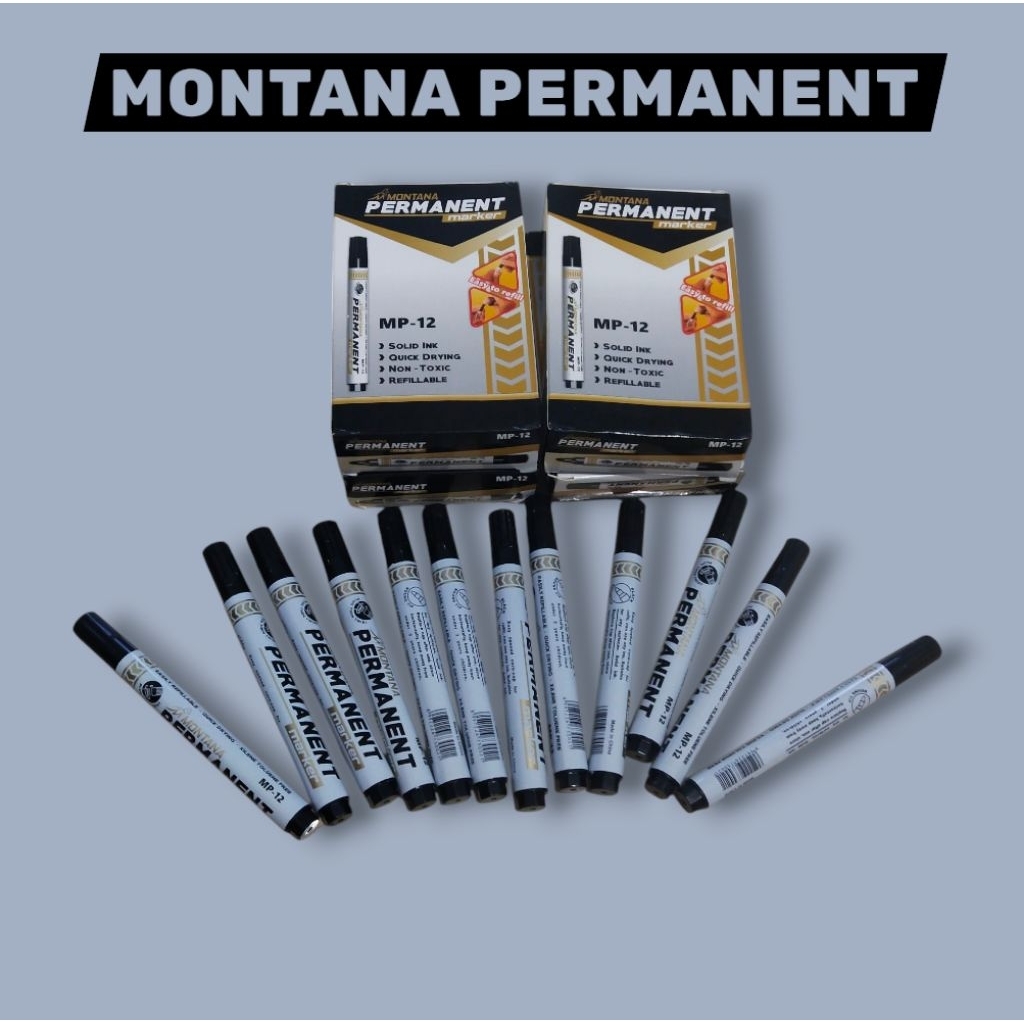 

MONTANA spidol permanent warna hitam 1 pcs