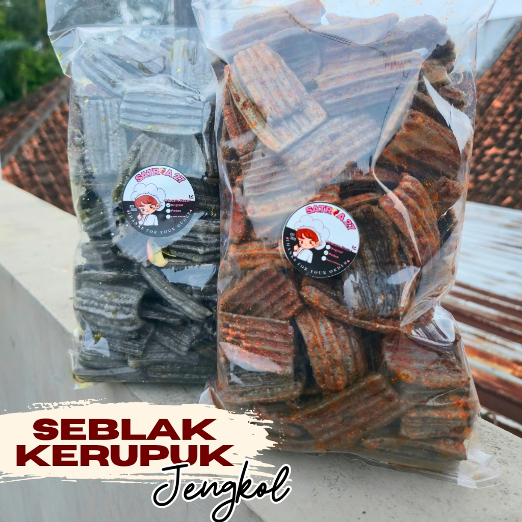 

Seblak kerupuk jengkol Original pedas daun jeruk 250gram 500gram 1kg