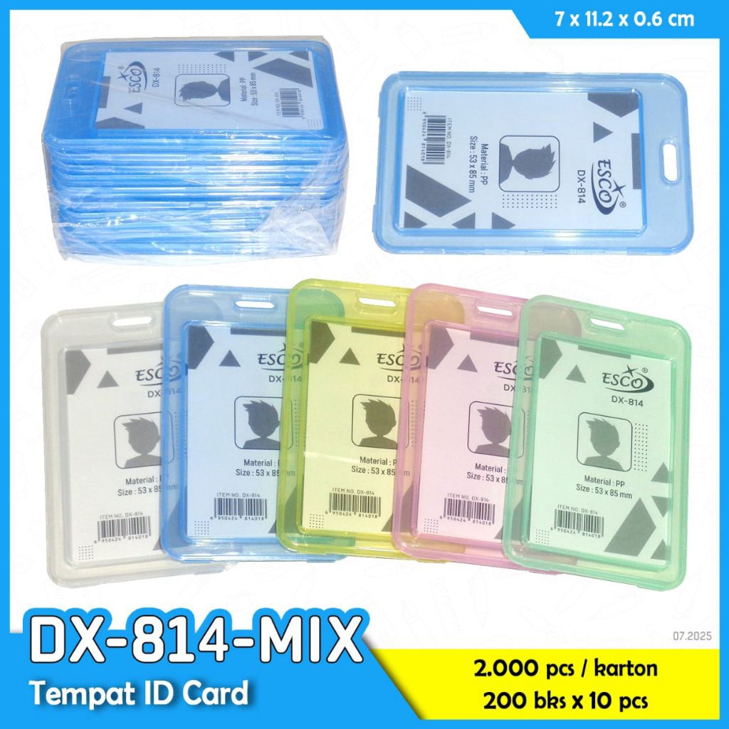 

ID CARD 814 ANTI AIR / Holder id card plastik / Name tag mika plastik tebal anti air