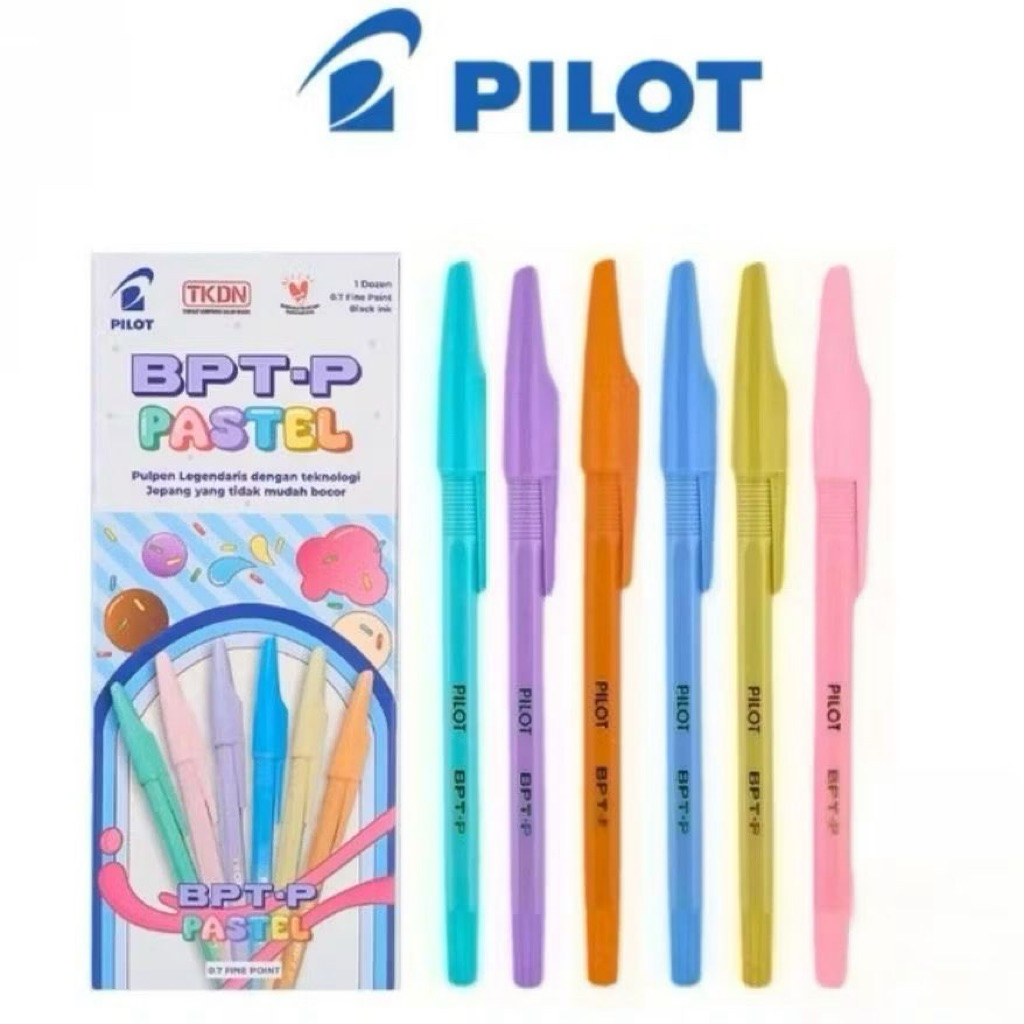 

(1 Pack) Pulpen Bolpen PASTEL Bolpoint Pilot BPT - P PASTEL COLOR / BPTP Asli Original