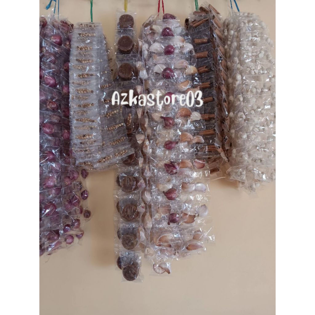 

bumbu dapur kemasan renceng 1 renceng isi 10 pcs