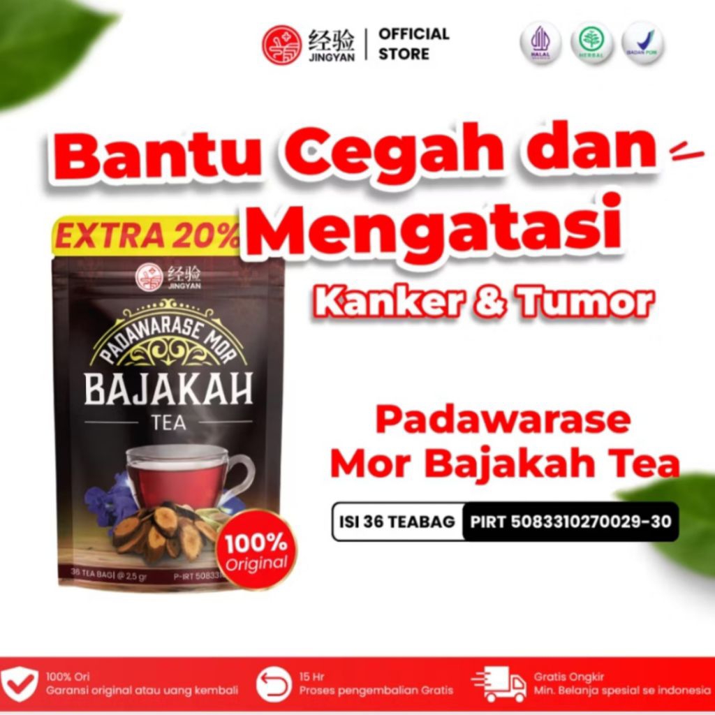 

(New) Padawarase Mor Bajakah Tea Isi 36 Teabag - Teh Herbal Cina Untuk Mengatasi Kanker, Tumor, Benjolan Hernia Tiroid