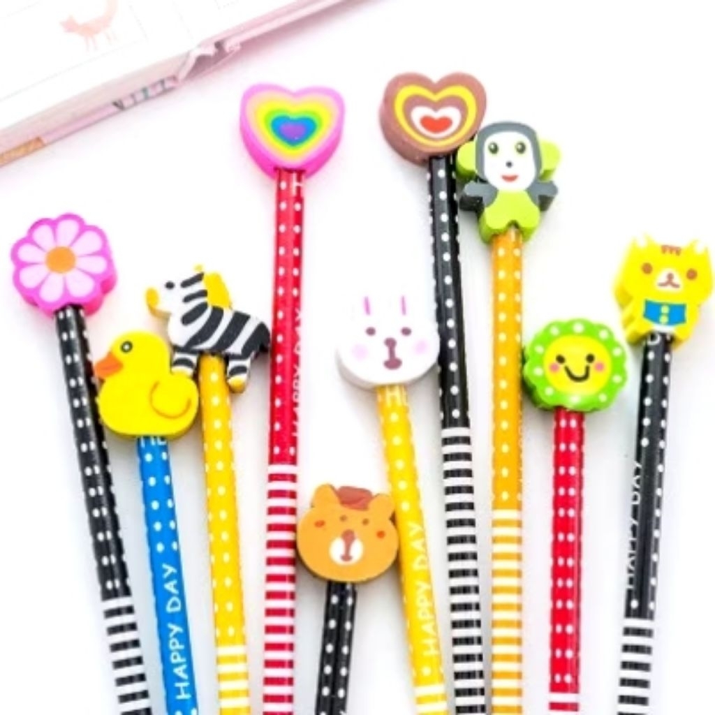 

Pensil Karakter Penghapus Pensil Lucu dengan Karakter Lucu