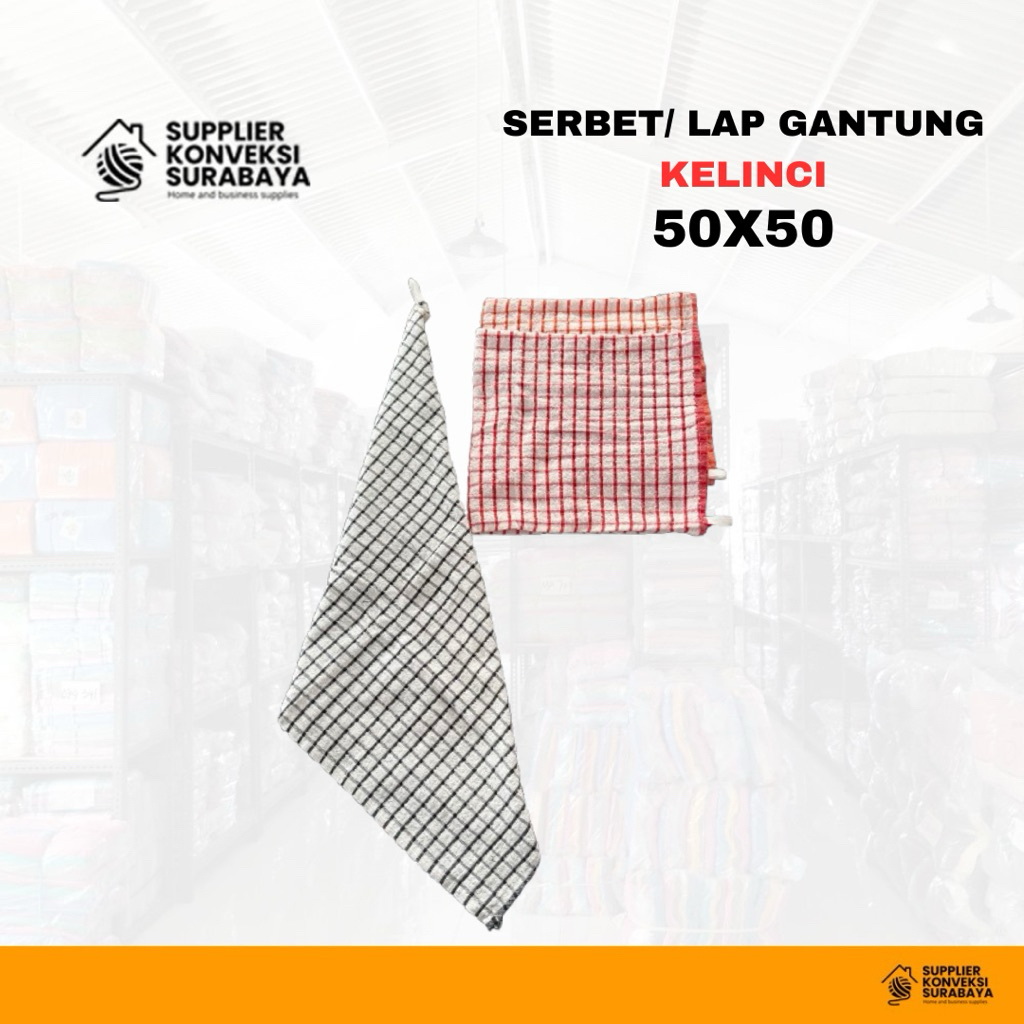 Lap Gantung Dapur / Serbet Gantung Handuk Motif Garis - Kain gantung untuk pembersih tangan - Lap Ta