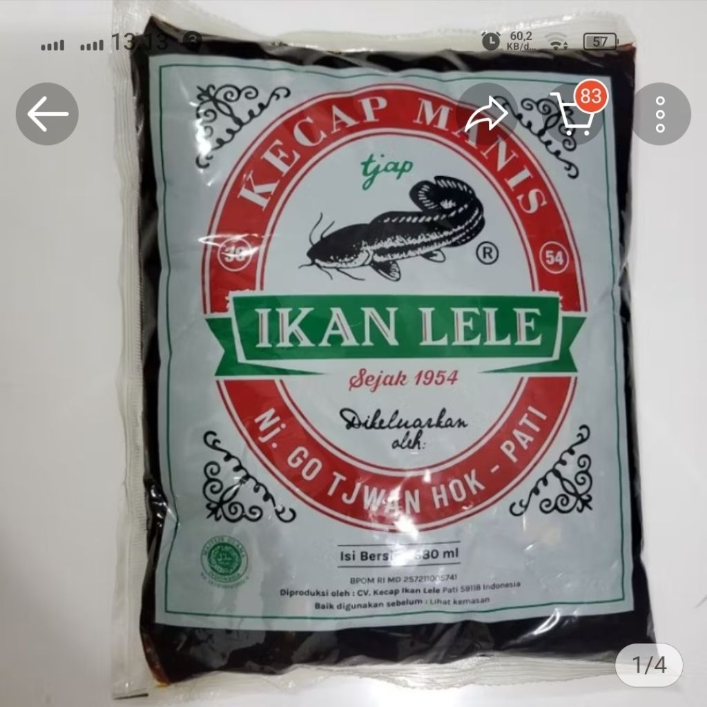 

kecap lele 1kg/680ml/kecap khas pati/kecap manis