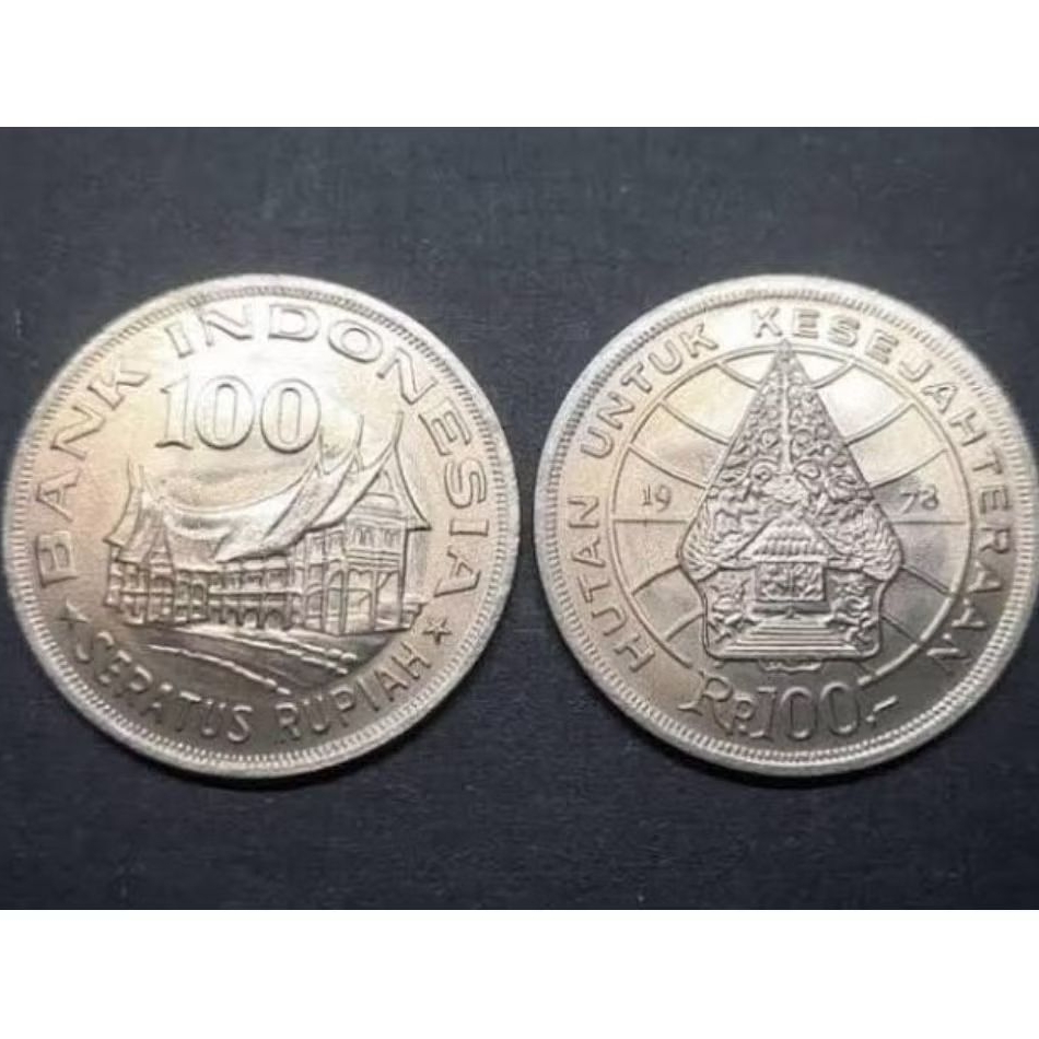 Uang Koin 100rupiah Wayang Kuno Koleksi (SUDAH DICUCI) Dijamin ASLI