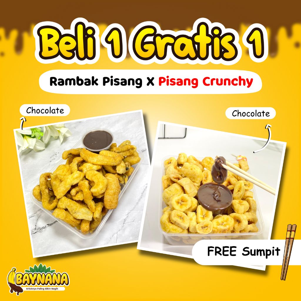 

BAYNANA - Rambak Pisang Mix Pisang Crunchy Gedhang Gendhut