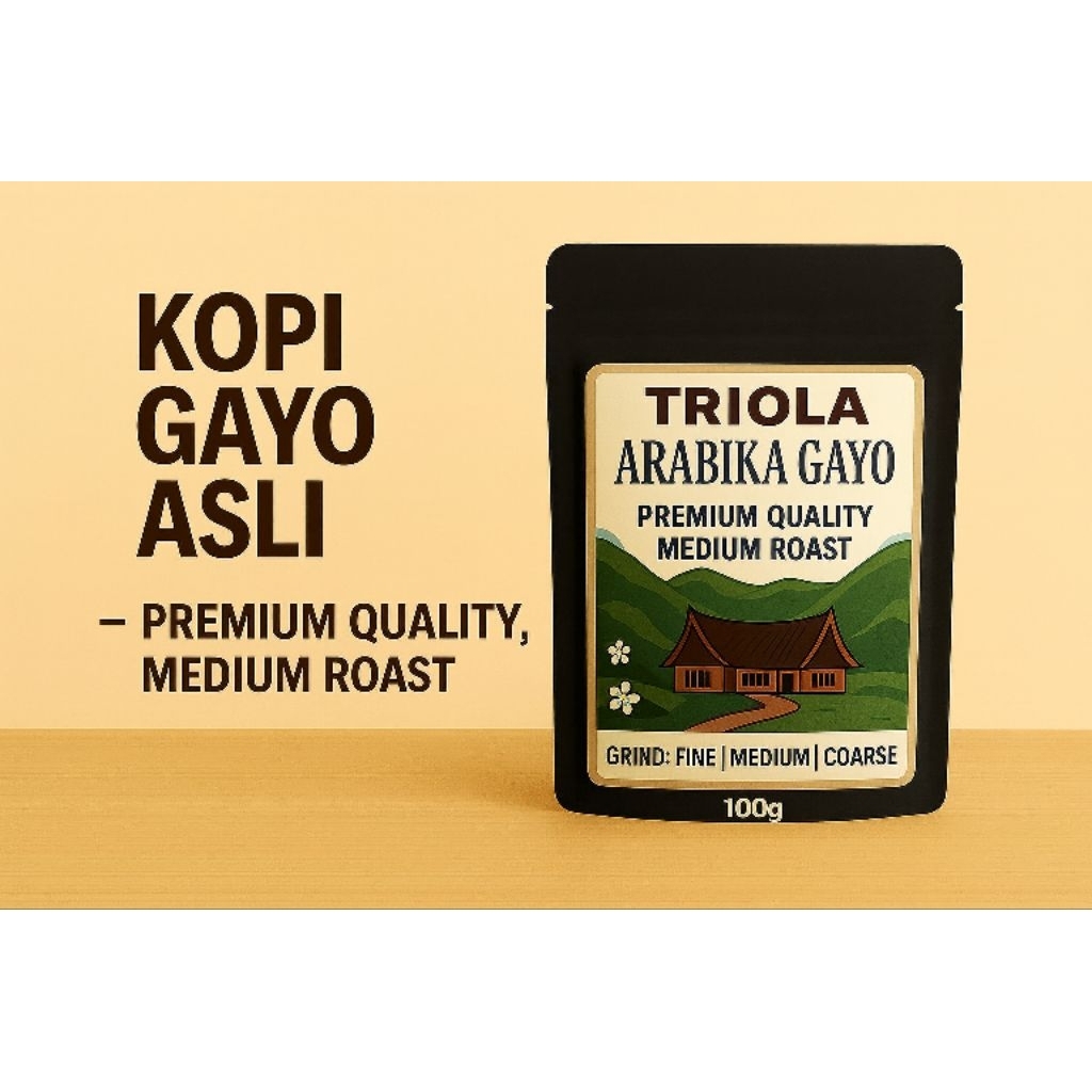 

Kopi Arabika Gayo Aceh Premium Medium Roast 100% Asli – Triola Coffee Biji Kopi Manual Brew