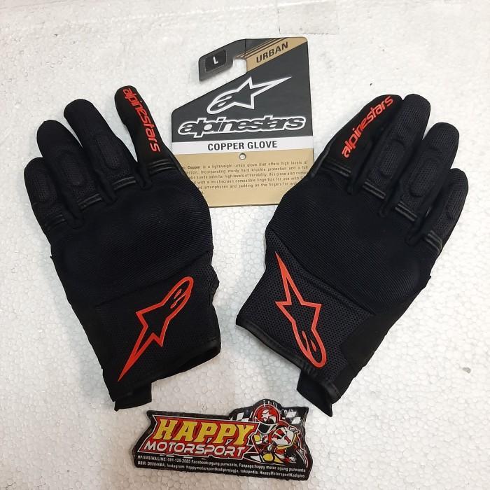Sarung Tangan Alpinestar COPPER Gloves Black Red Fluo Original