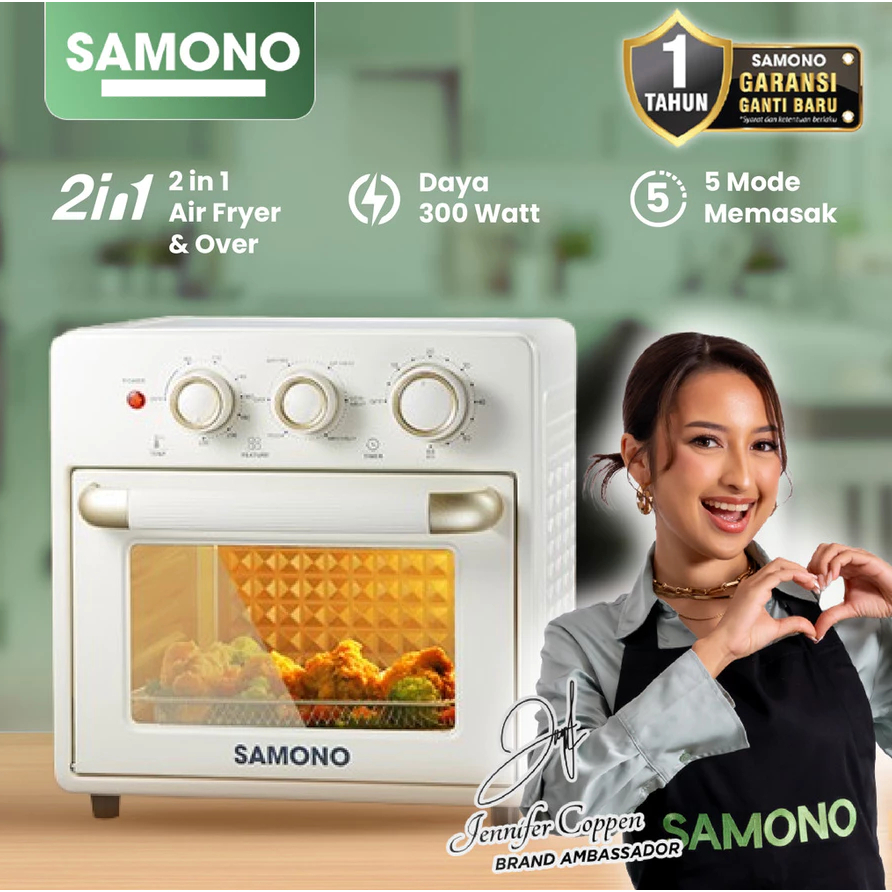 Samono Air Fryer Oven 18 Liter 350 Watt SW-AFV18 | Air Fryer Oven Kapasitas Besar Low Watt