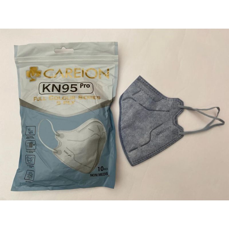 [100GR] MASKER KN95 PRO CAREION ANTI DEBU DAN POLUSI / MASKER MEDIS DEWASA KN95