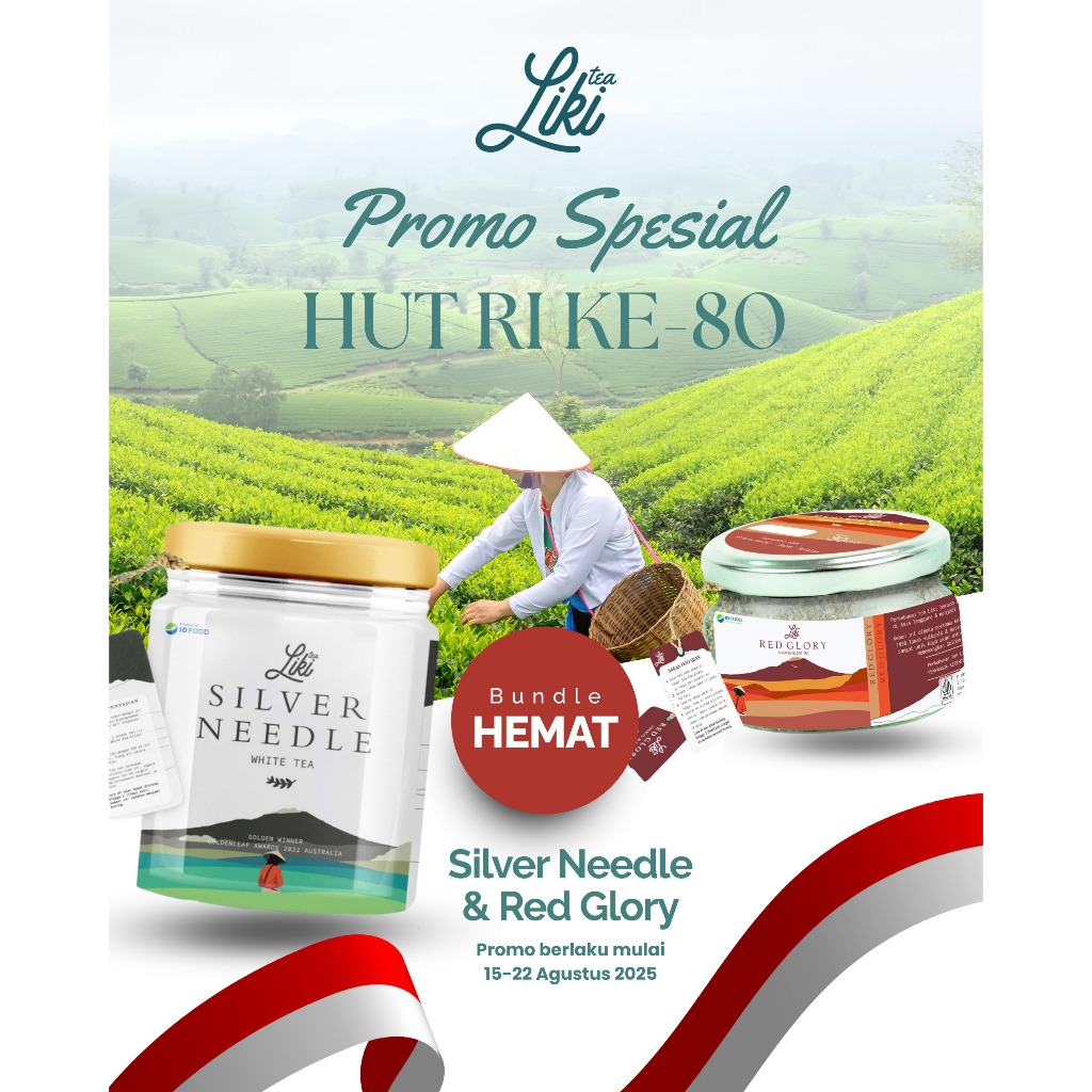 Bundling Hemat - Liki Tea Silver Needle - Teh Putih, Red Glory - Teh Merah