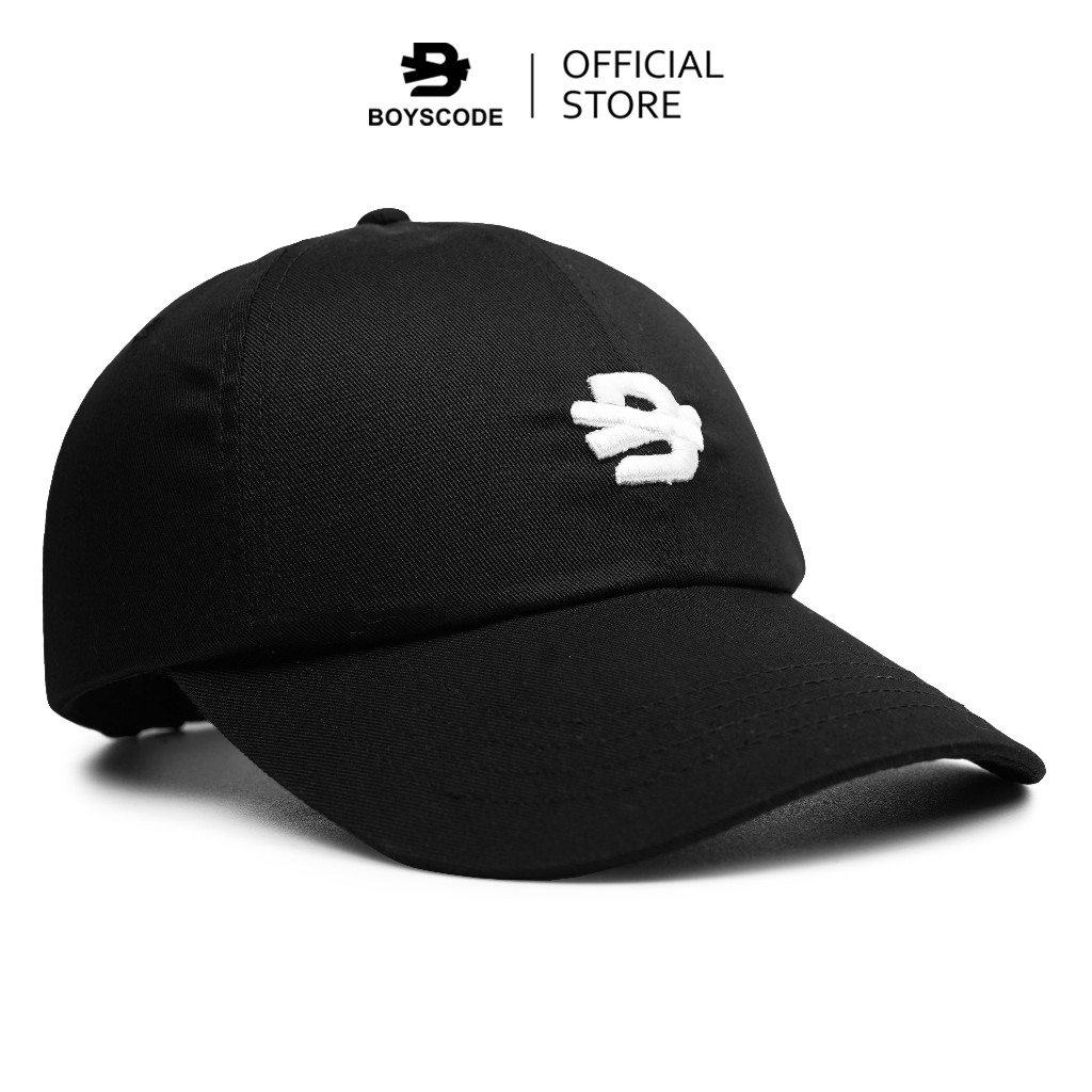 BOYSCODE Topi Baseball Polo Cap Basic Distro Pria Wanita BIG LOGO Hitam / Topi Baseball Golf Black