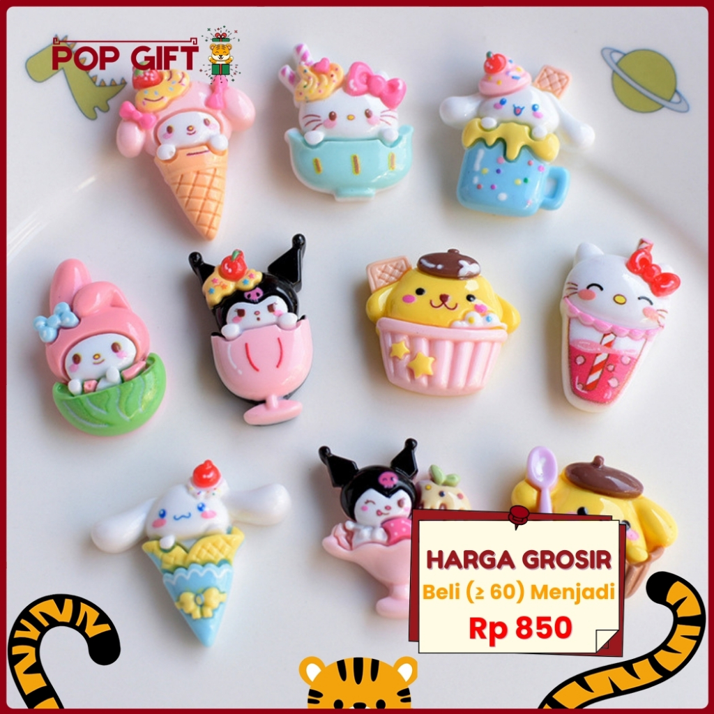 

PG Stiker 3D DIY Ice Cream Lucu Untuk Case HP Botol Cocok Untuk Souvenir Hadiah Aksesoris DIY Cute